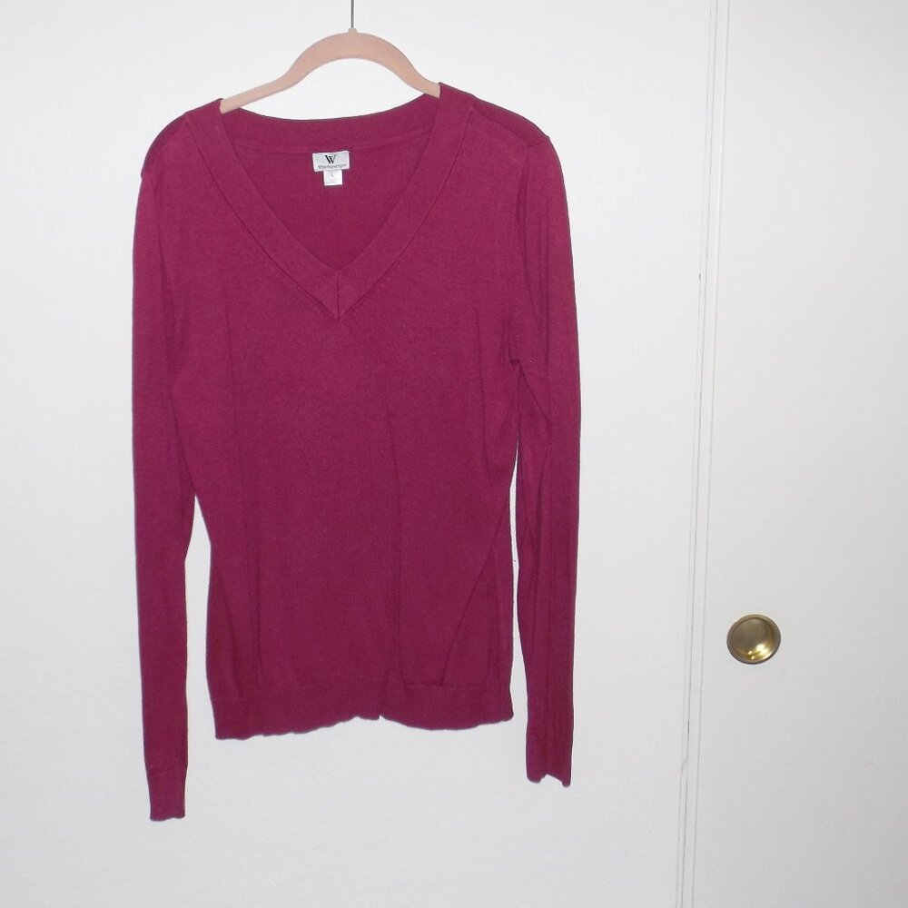 Worthington women's sweater. Raspberry color (#EV1622)